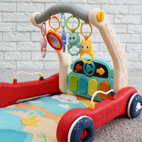 Andador Educativo 2 em 1 com Tapete Sensorial e Painel Interativo