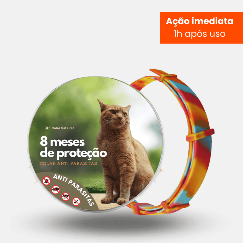 Colar Antipulgas e Carrapatos - 8 Meses de Proteção