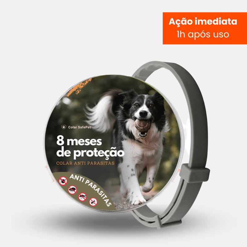 Colar Antipulgas e Carrapatos - 8 Meses de Proteção