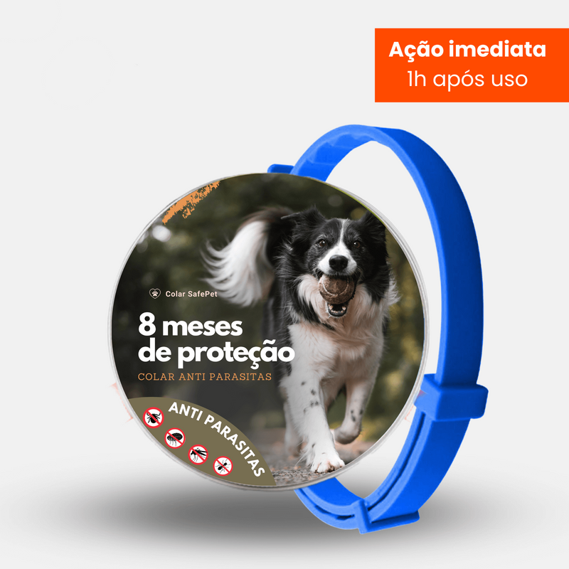 Colar Antipulgas e Carrapatos - 8 Meses de Proteção