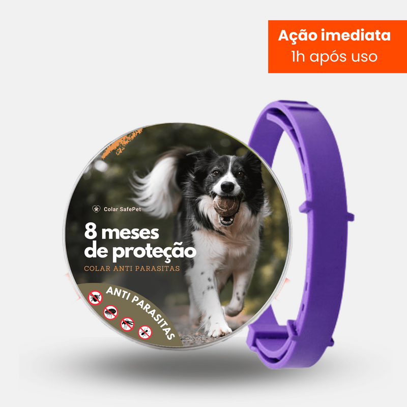 Colar Antipulgas e Carrapatos - 8 Meses de Proteção