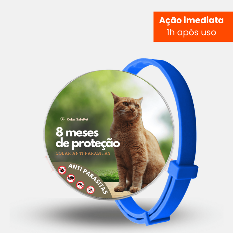 Colar Antipulgas e Carrapatos - 8 Meses de Proteção