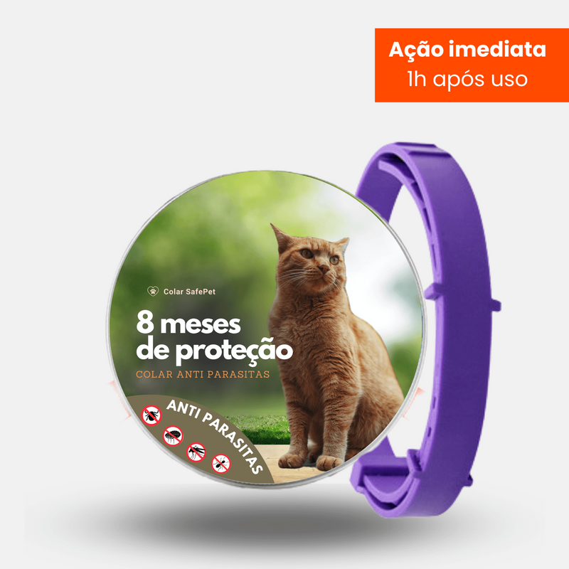 Colar Antipulgas e Carrapatos - 8 Meses de Proteção