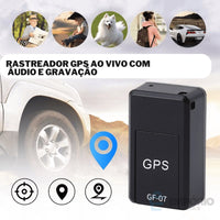 Mini Rastreador GPS com Áudio - Rastreia e Grava Audio - GF-07