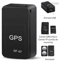 Mini Rastreador GPS com Áudio - Rastreia e Grava Audio - GF-07
